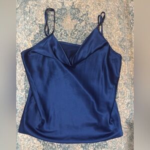Elegant Navy Blue Women's Top